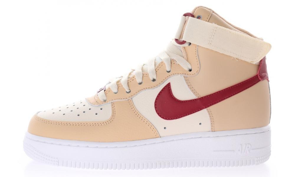 Air force 1 high white and red hotsell